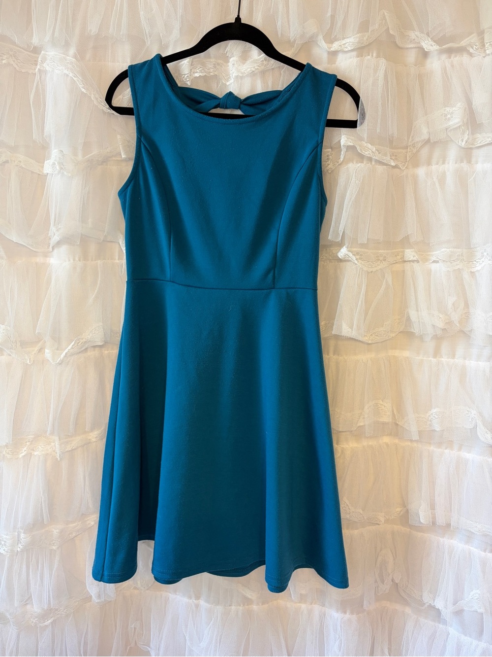 Ya Los Angeles Teal Sleeveless Fit-and-Flare Mini Dress